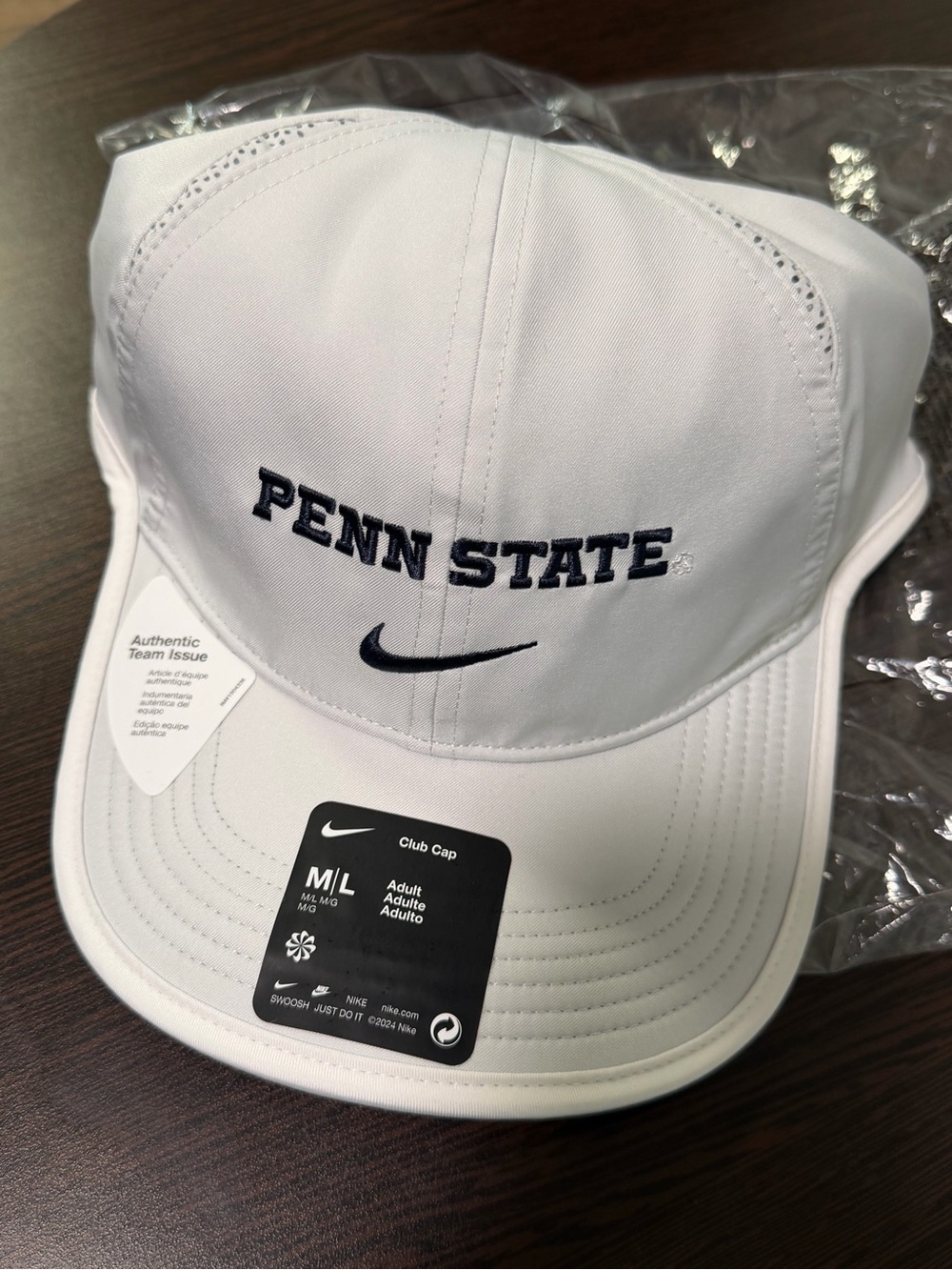 Nike Penn State White and Navy Embroidered Club Cap